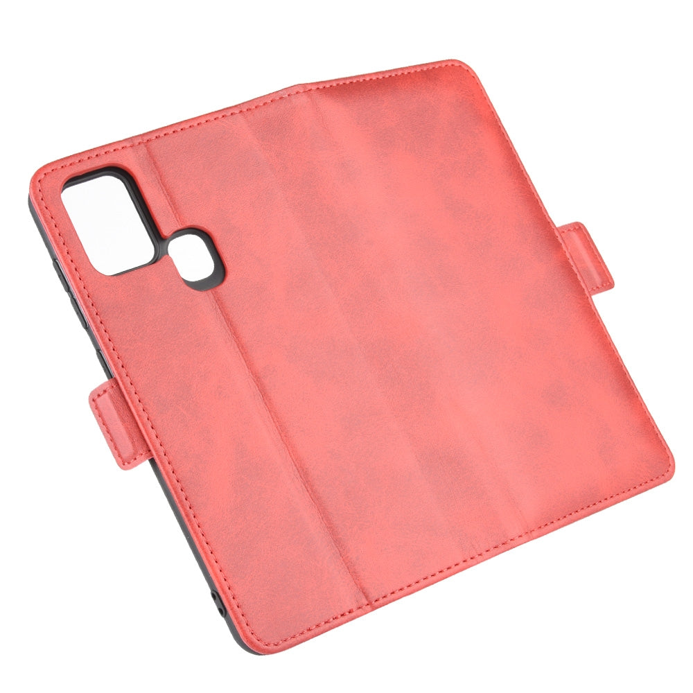 Samsung Galaxy A21s Lompakko Suojakotelo Punainen