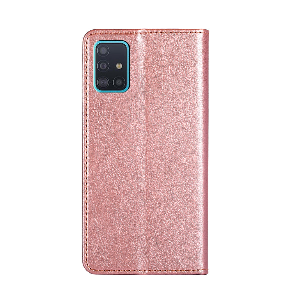 Samsung Galaxy A51 (4G) Unitec Lompakko Suojakotelo Ruusukulta