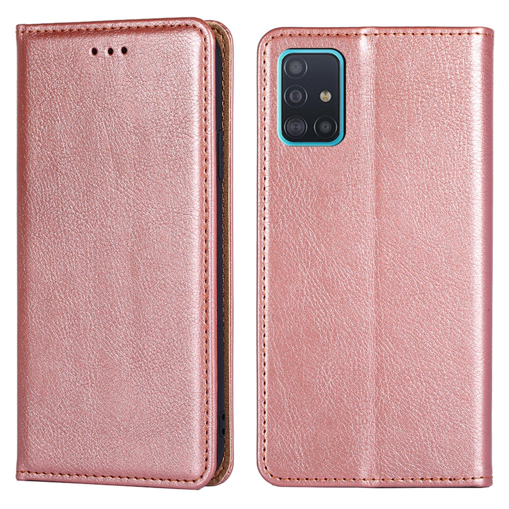 Samsung Galaxy A51 (4G) Unitec Lompakko Suojakotelo Ruusukulta