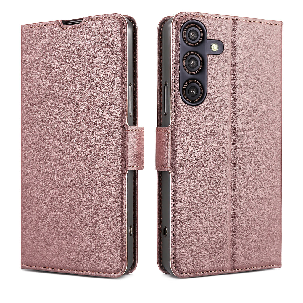 Samsung Galaxy S25 Lompakko Suojakotelo - Ruusukulta