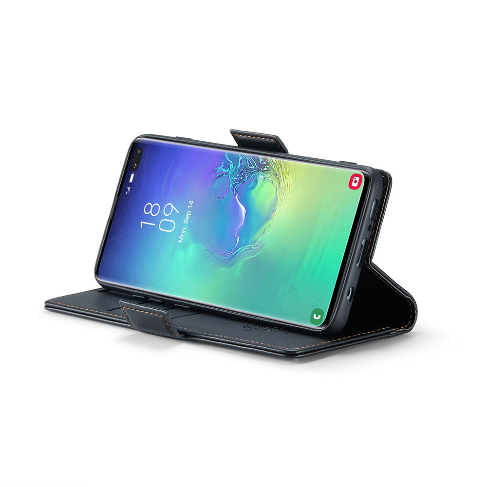 Samsung S10 Plus Unitec Lompakko Suojakotelo Musta