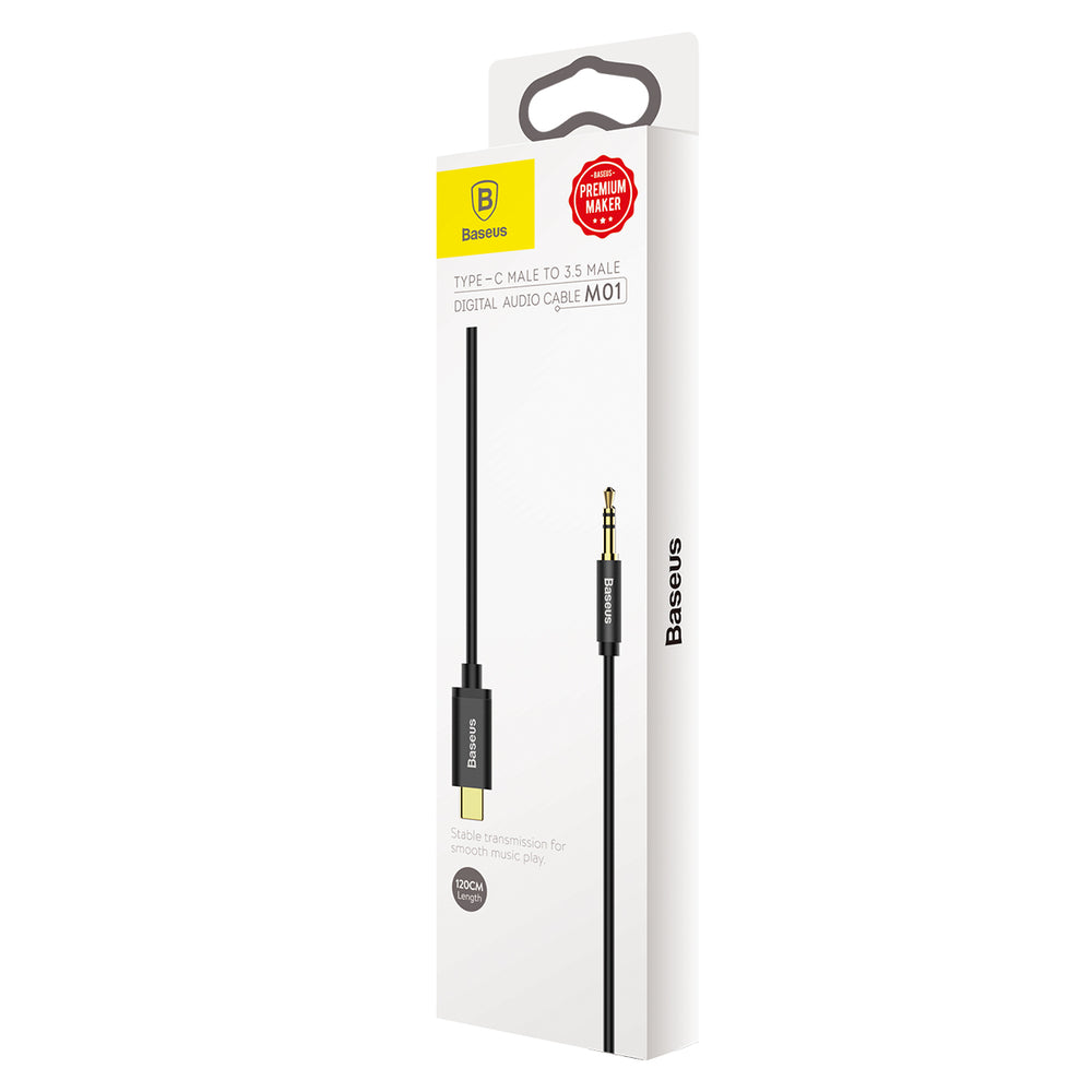 USB-C - 3.5mm Kaapeli 1m Musta