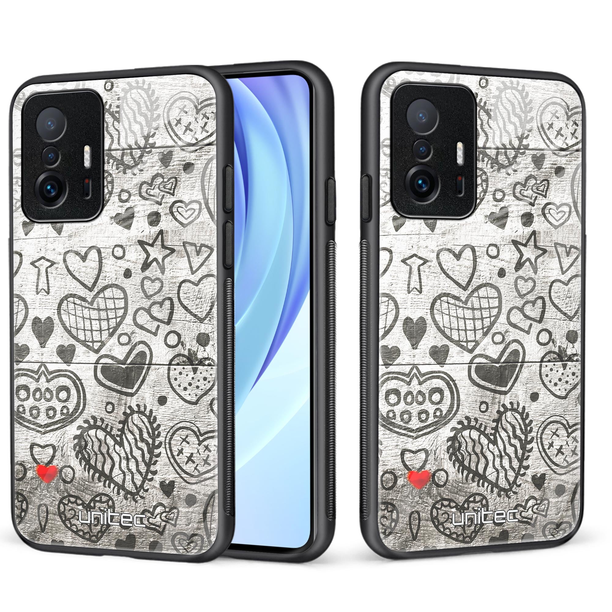 Xiaomi 11T 5G Unitec skyddsskal, Hearts