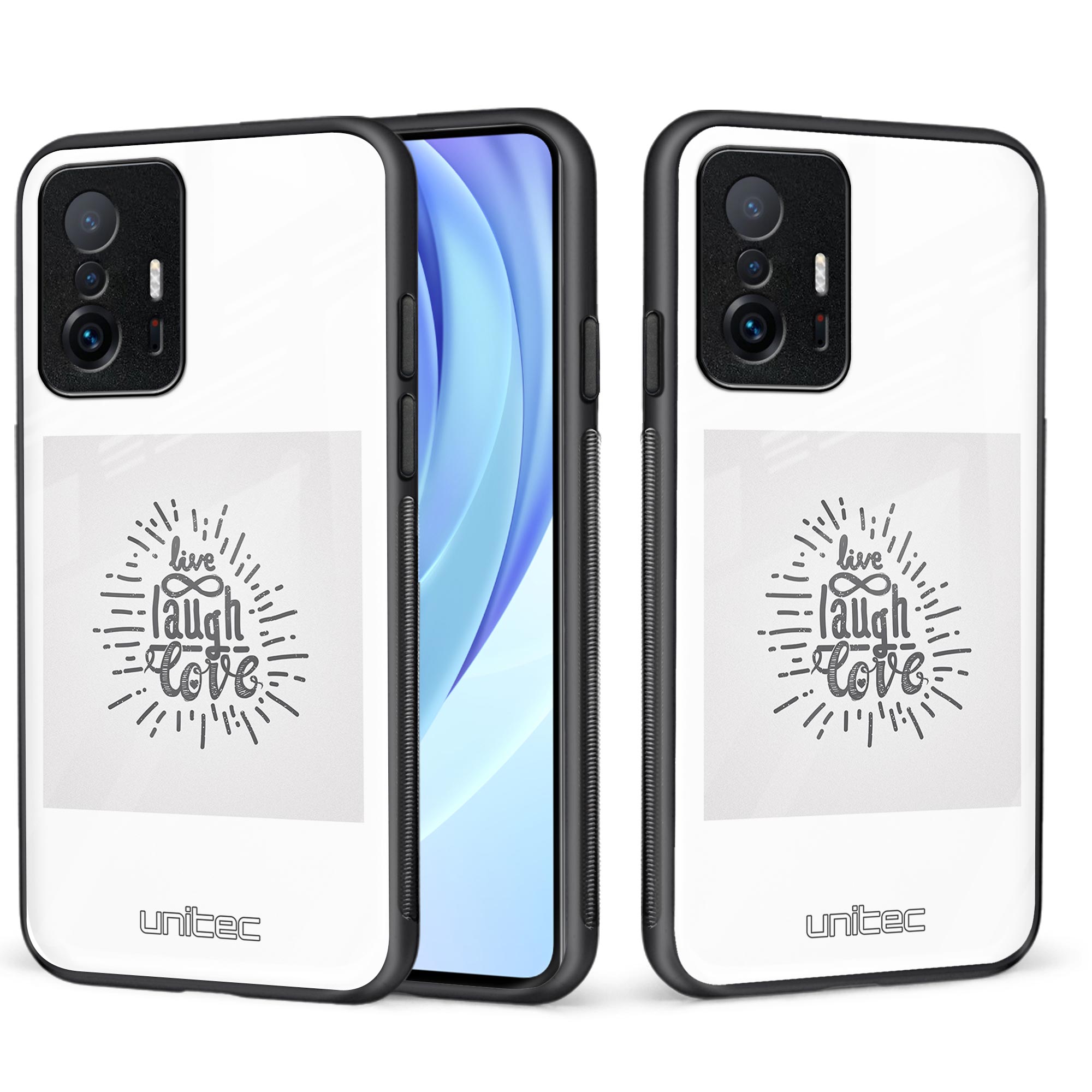 Xiaomi 11T 5G Unitec skyddsskal, Lev skratta kärlek