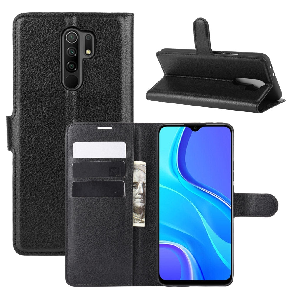 Xiaomi Redmi 9 Lompakko Suojakotelo Musta