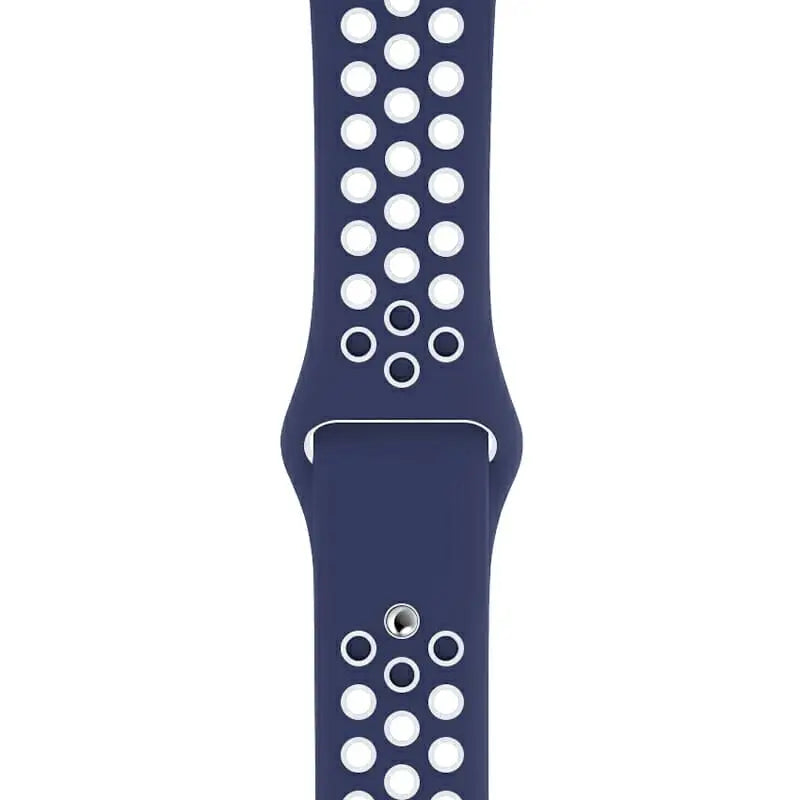 Apple Watch 38 / 40 / 41 mm Urheiluranneke - S/M - Laivastonsininen/Valkoinen