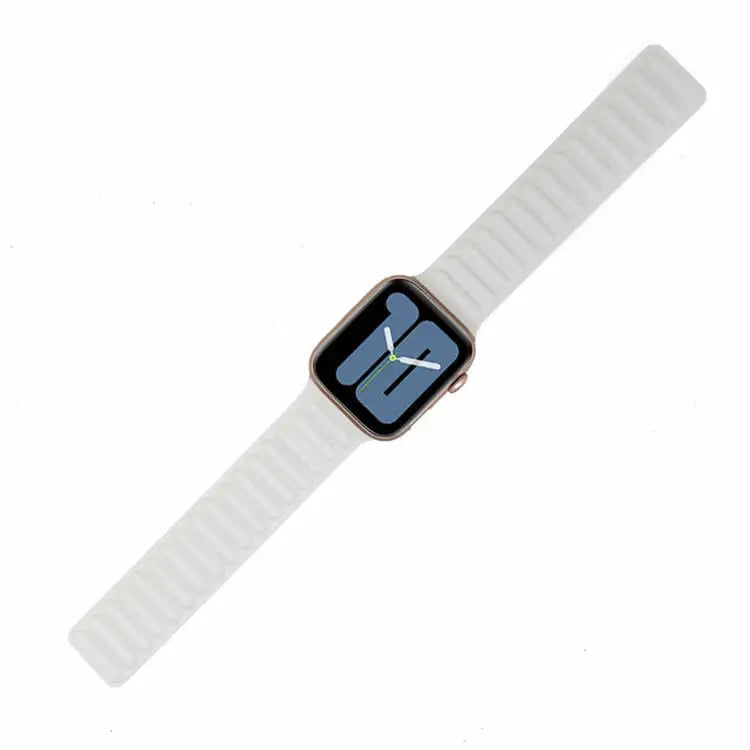 Apple Watch 42 / 44 / 45 mm Magneettinen Nahkaranneke - Valkoinen