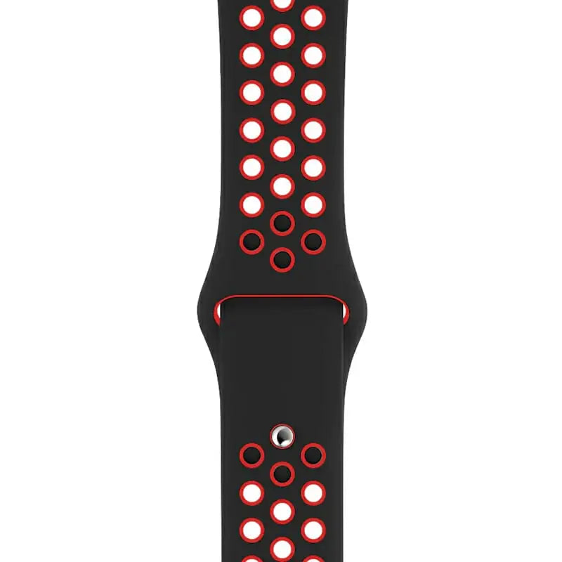 Apple Watch 38 / 40 / 41 mm Urheiluranneke - S/M - Musta/Punainen