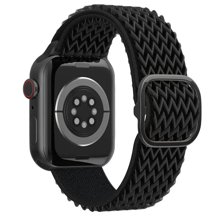 Apple Watch 38/40/41 mm Joustava nailonranneke - Musta