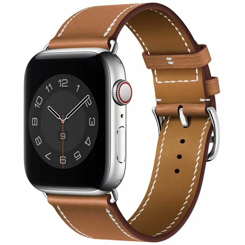 Apple Watch 38 / 40 / 41 mm Nahkaranneke - Ruskea