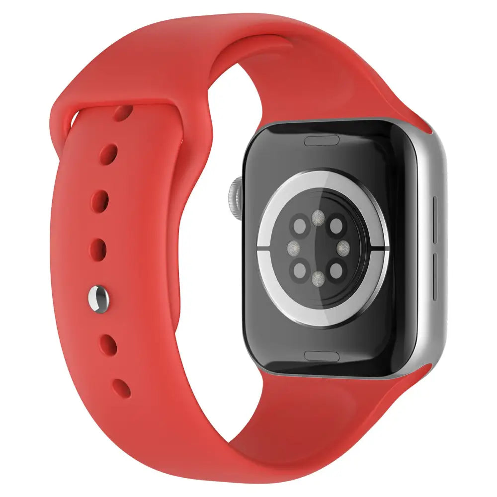 Apple Watch 38 / 40 / 41 mm Silikoniranneke - S/M - Punainen