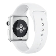 Apple Watch 38 / 40 / 41 mm Silikoniranneke - S/M - Valkoinen