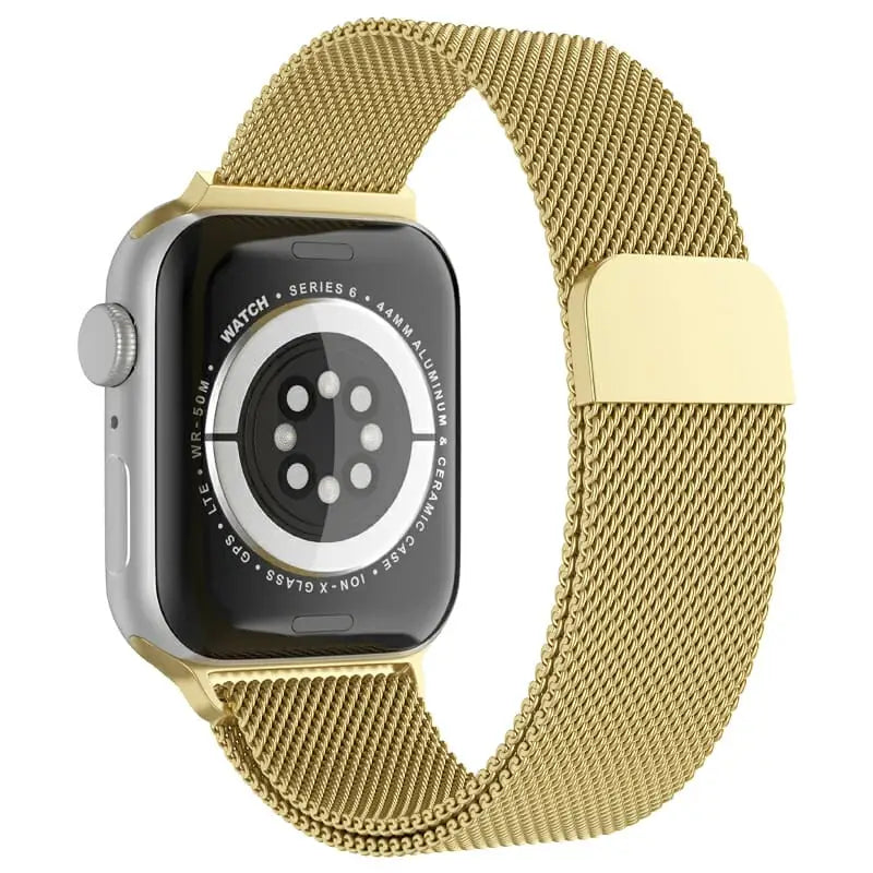 Apple Watch 42 / 44 / 45 mm Magneettinen Teräsranneke - Kulta