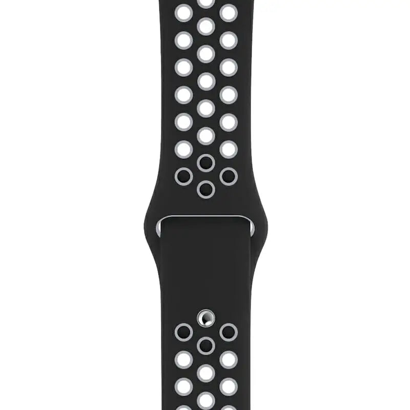 Apple Watch 42 / 44 / 45 mm Urheiluranneke - M/L - Musta/Harmaa