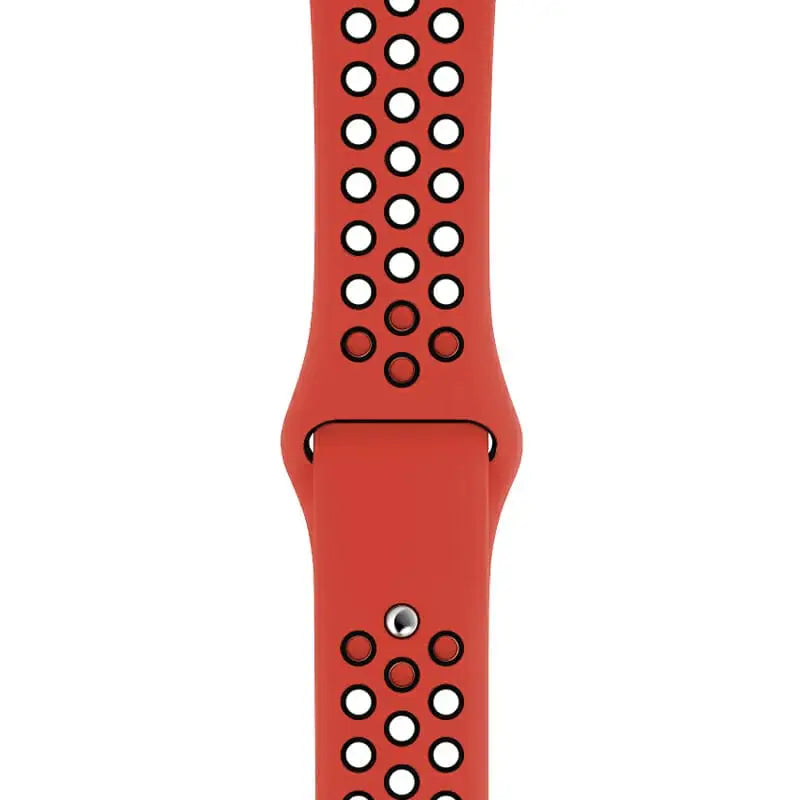 Apple Watch 42 / 44 / 45 mm Urheiluranneke - M/L - Punainen/Musta