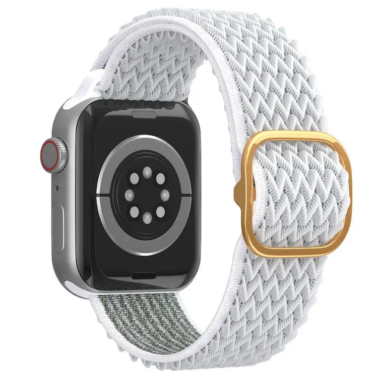 Apple Watch Joustava nailonranneke 42/44/45/49 mm - Valkoinen