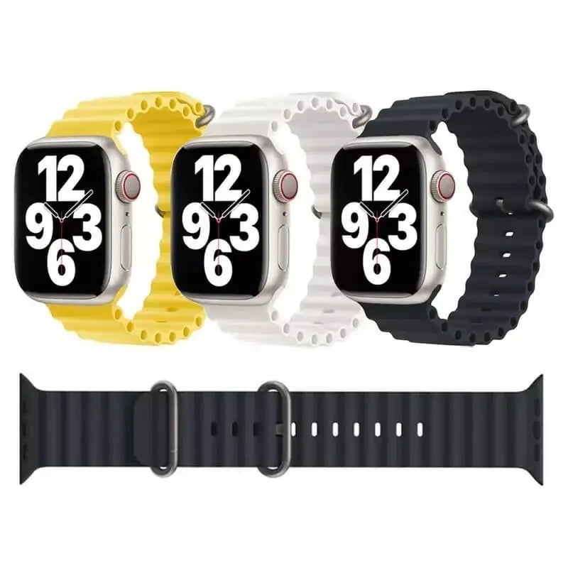 Apple Watch Ocean silikoniranneke 38/40/41 mm - Valkoinen