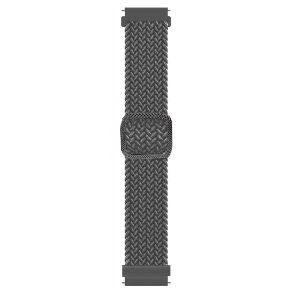 Tumma harmaa punottu nailonranneke Garmin Fenix - 26mm, yhdisteetyn soljen kanssa