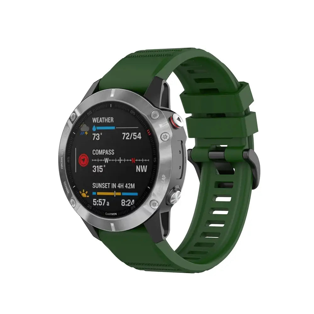 Garmin QuickFit Silikoniranneke 20mm - Army Green