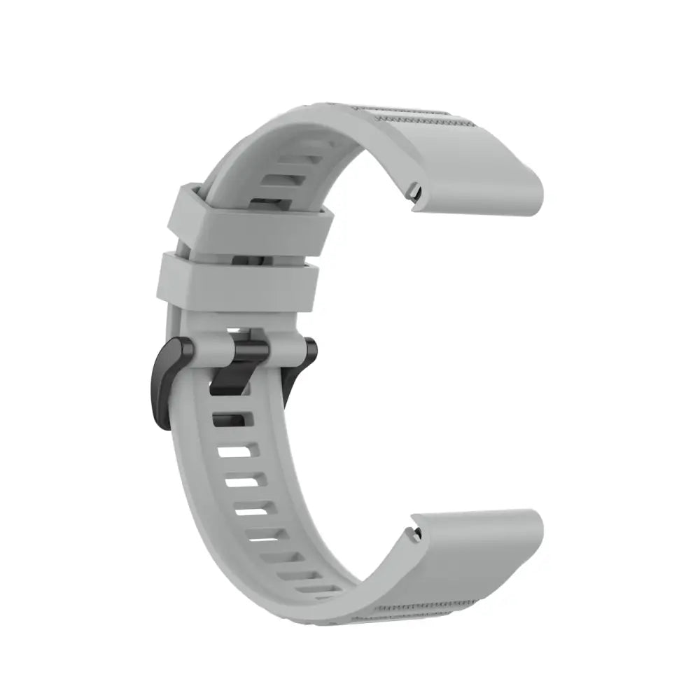 Harmaa silikoniranneke Garmin QuickFit 22mm, sopii Garmin Forerunner ja Fenix