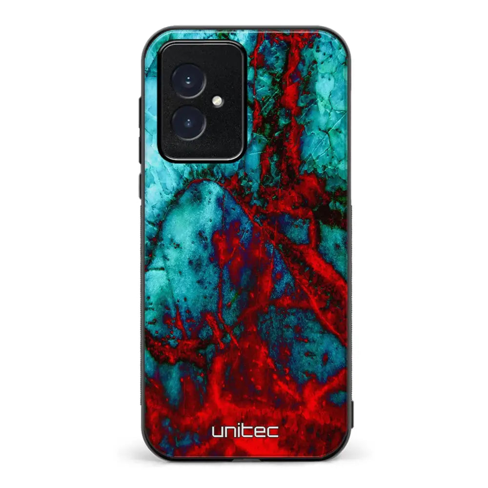 Honor 100 marmori suojakuoret - Blue Red Marble - Ei