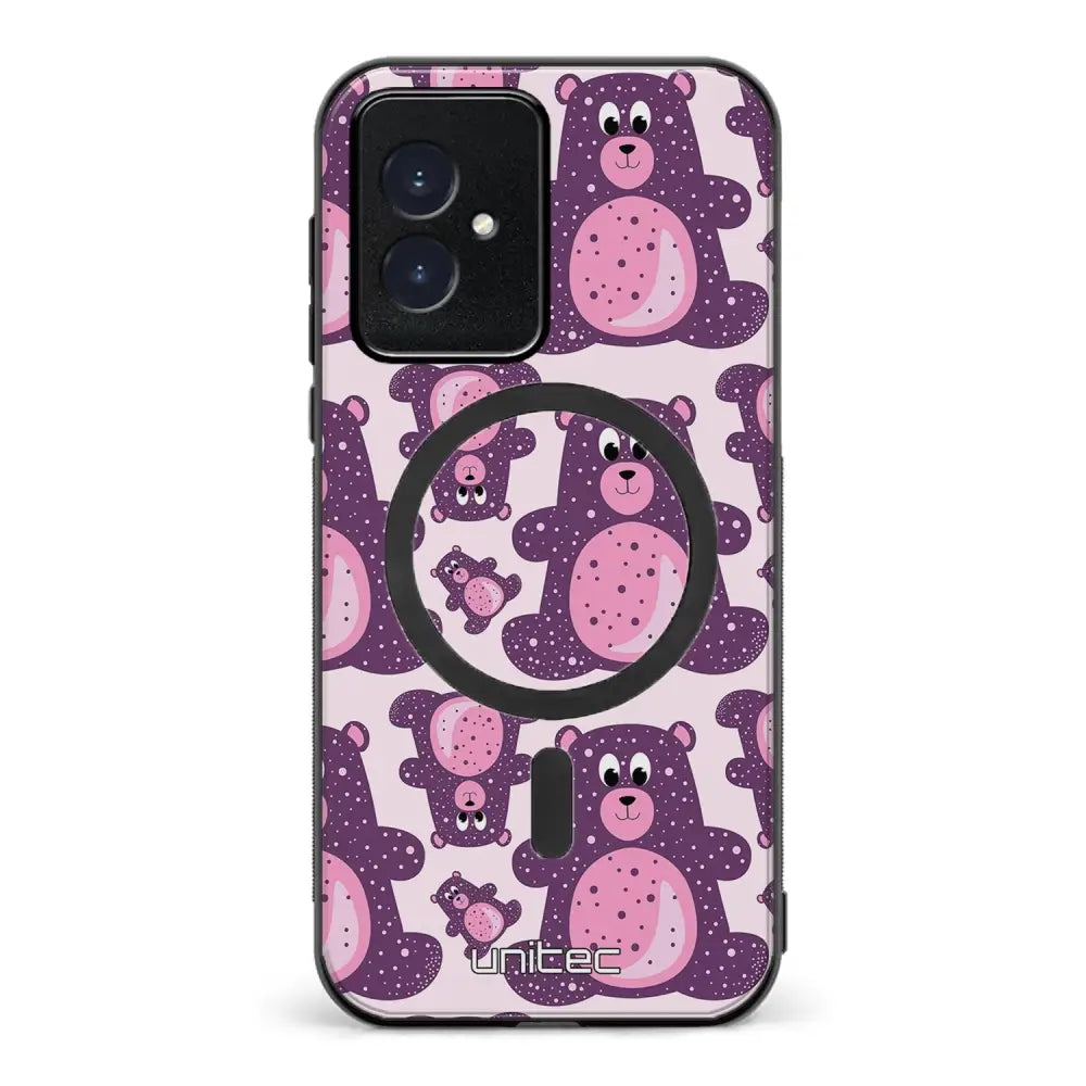 Honor 100 suojakuoret - Purple Teddy Bear