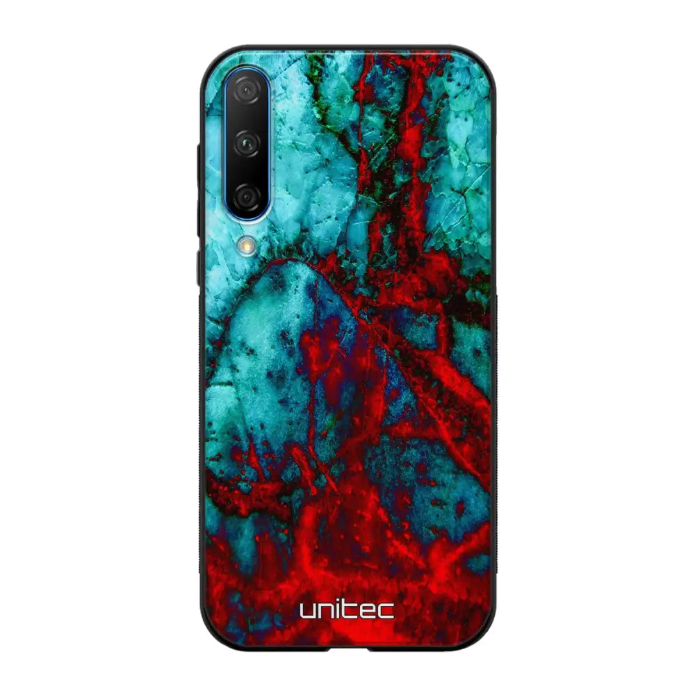 Honor 20 Lite marmori suojakuoret - Blue Red Marble - Ei