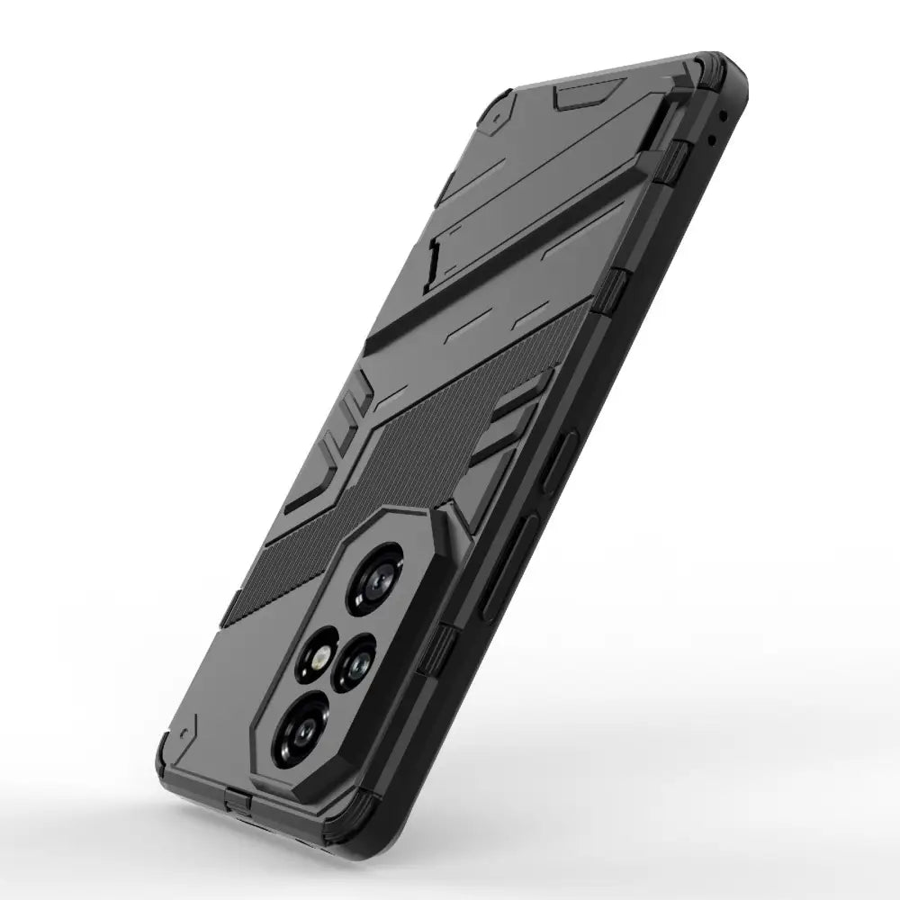 Mustan Honor 200 Pro Armor Suojakotelo, suojakuorella geometrisilla kuvioilla