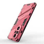 Pinkki Pro Armor Suojakotelo geometrisella muotoilulla ja kolmelle kameralle