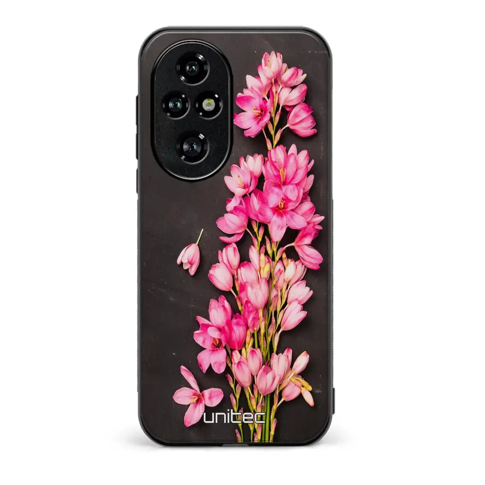 Honor 200 Pro kukka suojakuoret - Pink Flowers - Ei