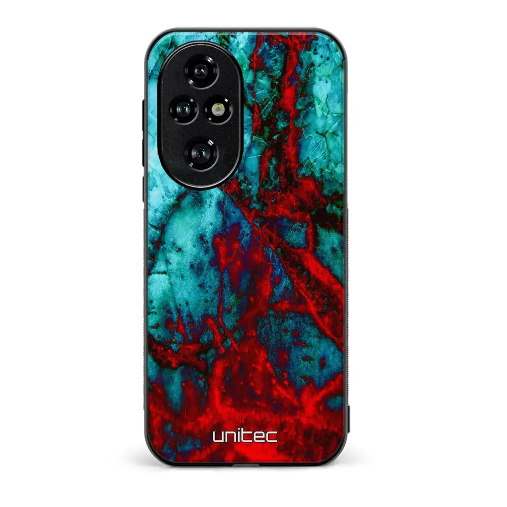 Honor 200 Pro marmori suojakuoret - Blue Red Marble - Ei