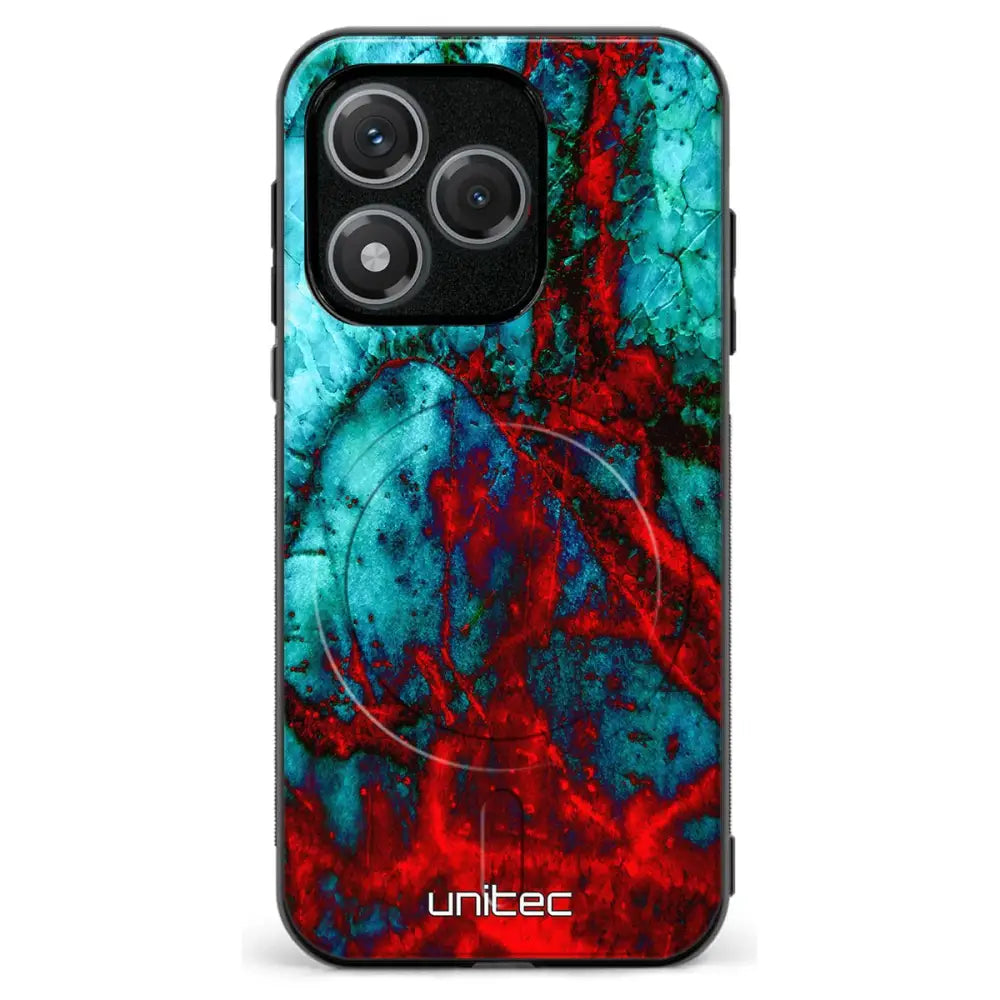 Honor 400 Lite marmori suojakuoret Blue Red Marble