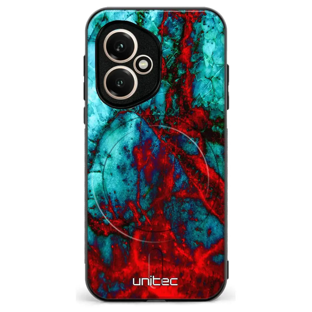 Honor 400 marmori suojakuoret Blue Red Marble