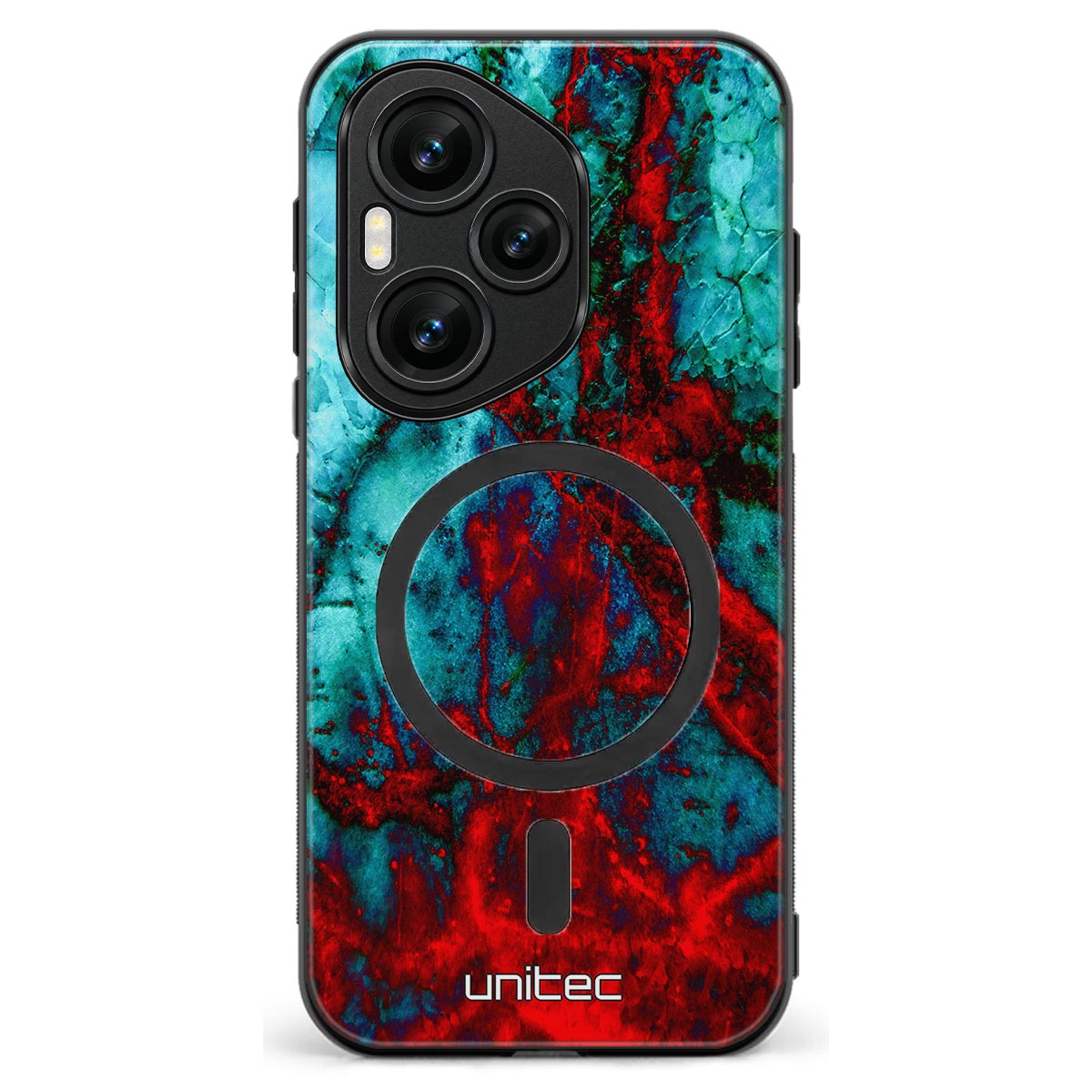 Honor 400 Pro marmori suojakuoret - Blue Red Marble