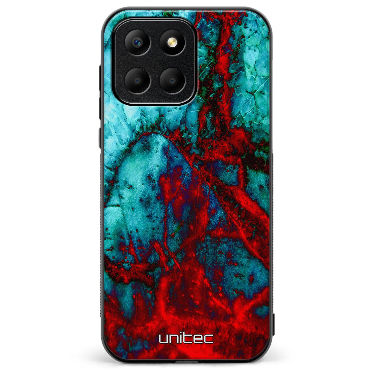 Honor 400 Smart marmori suojakuoret - Blue Red Marble