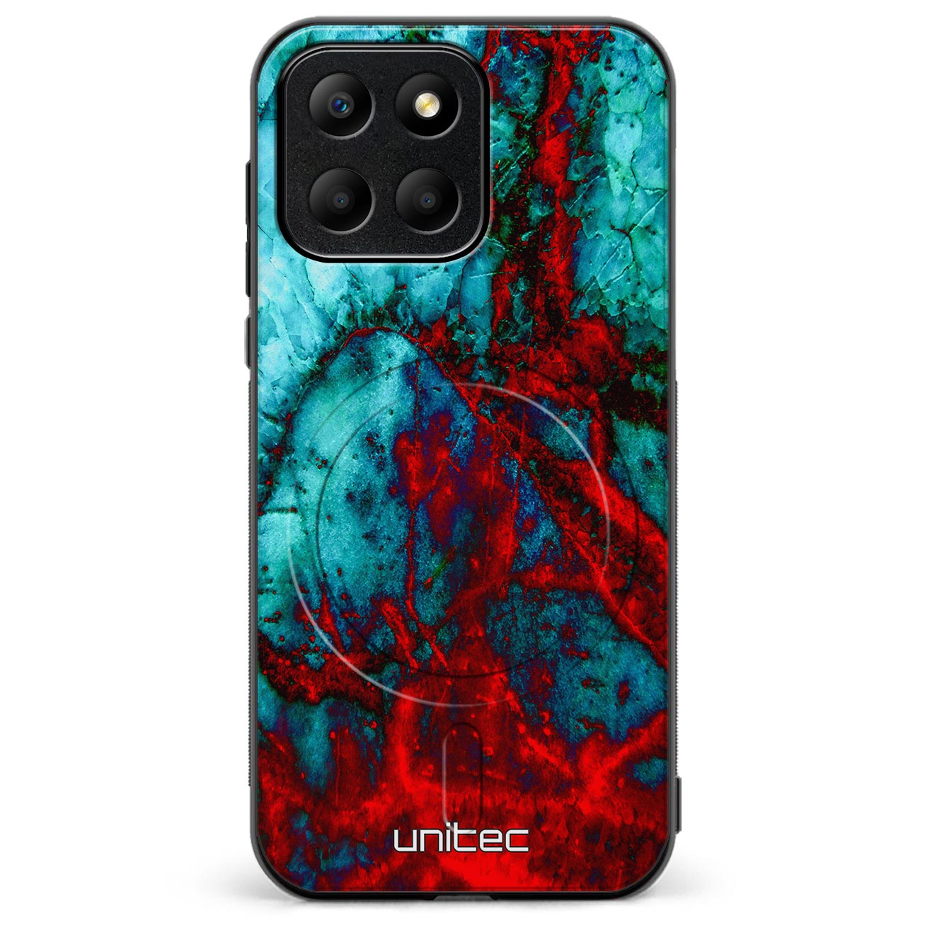 Honor 400 Smart marmori suojakuoret - Blue Red Marble