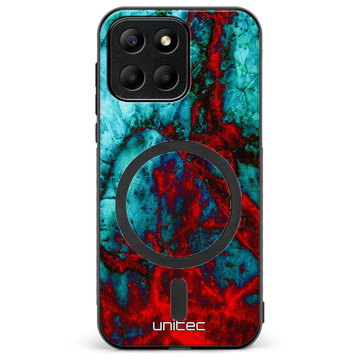 Honor 400 Smart marmori suojakuoret - Blue Red Marble