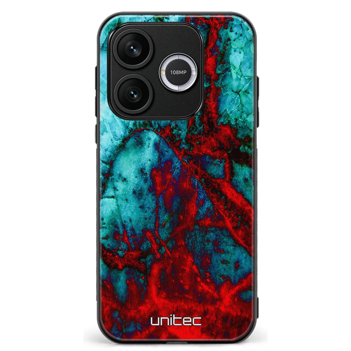 Honor 600 Lite marmori suojakuoret - Blue Red Marble