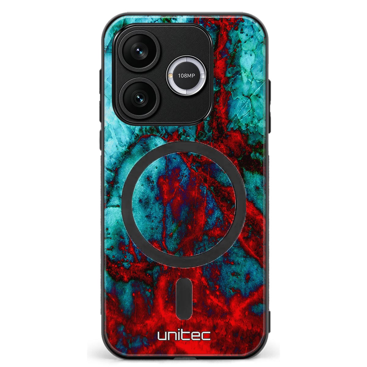 Honor 600 Lite marmori suojakuoret - Blue Red Marble