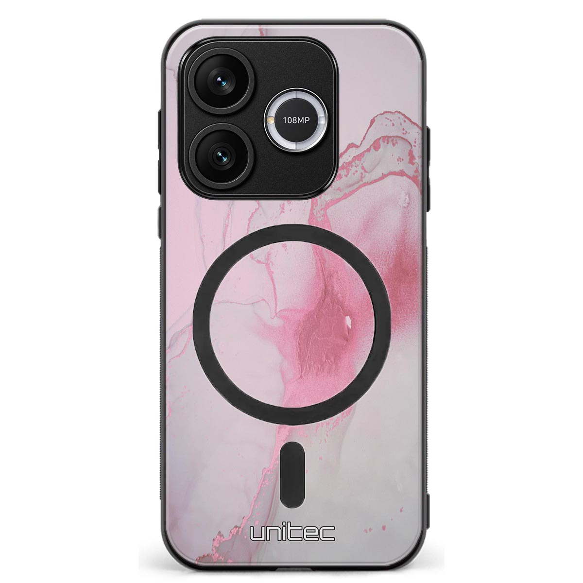 Honor 600 Lite marmori suojakuoret - Pink Pok Rie