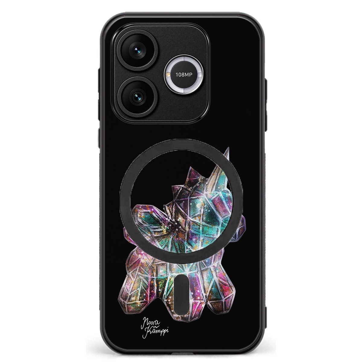 Honor 600 Lite unicorn suojakuoret - Musta - Noora Kämppi