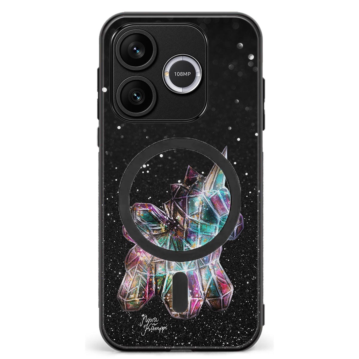 Honor 600 Lite unicorn suojakuoret - Valkoinen - Noora Kämppi