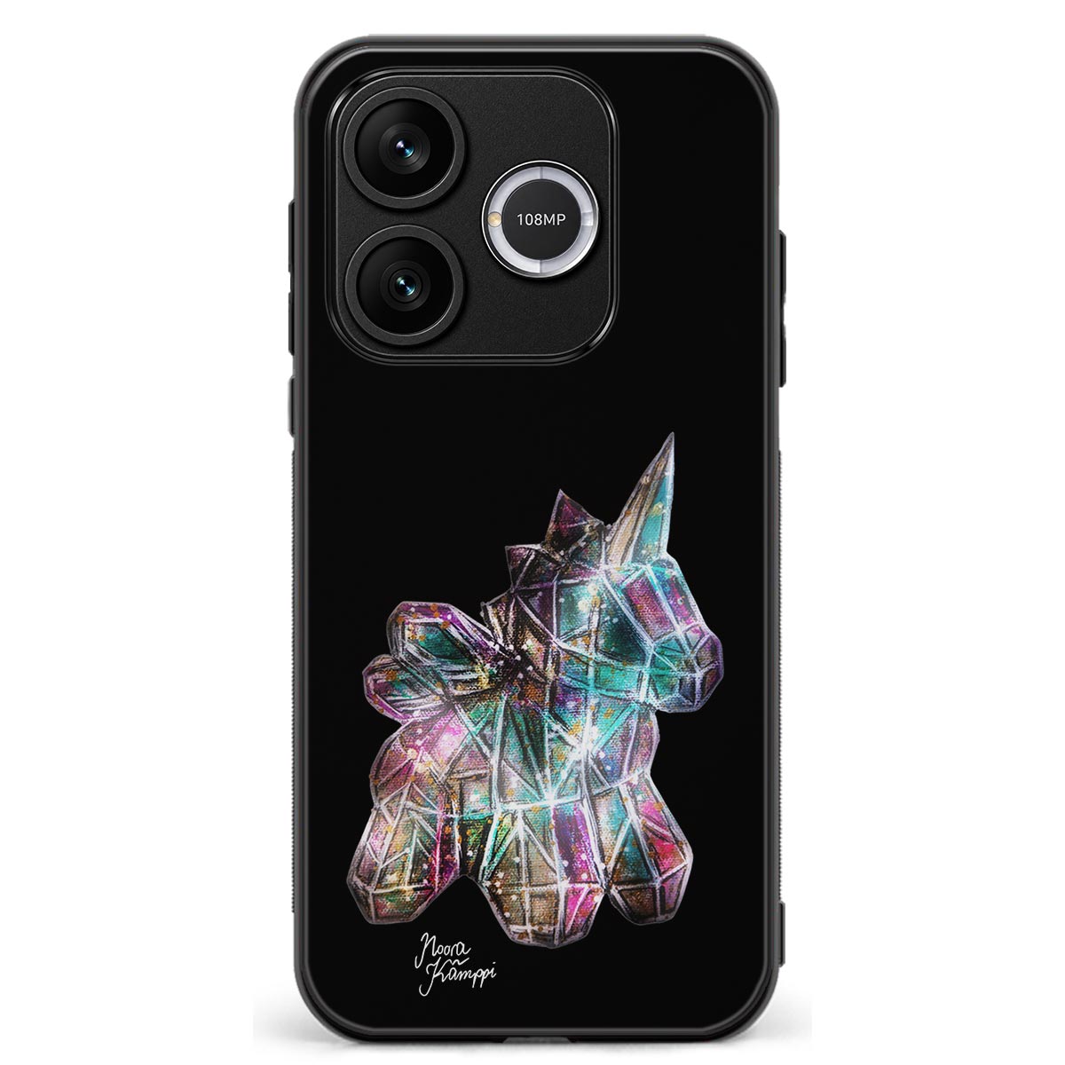 Honor 600 Lite unicorn suojakuoret - Musta - Noora Kämppi