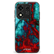 Honor 600 Smart marmori suojakuoret - Blue Red Marble
