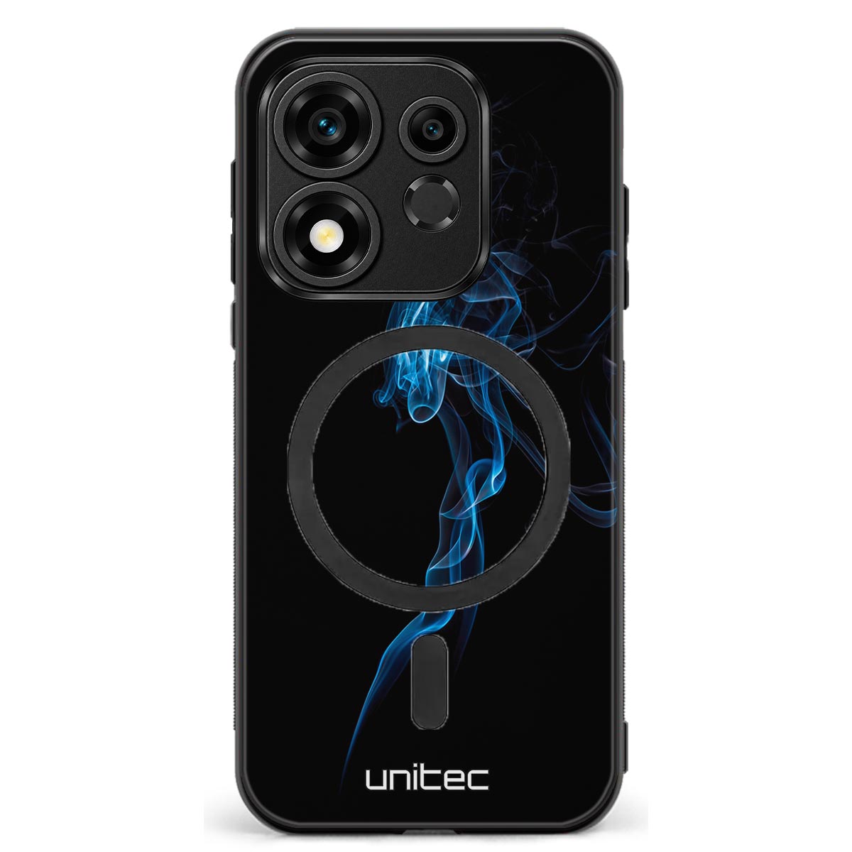 Honor 600 Smart suojakuoret - Blue Smoke On Black