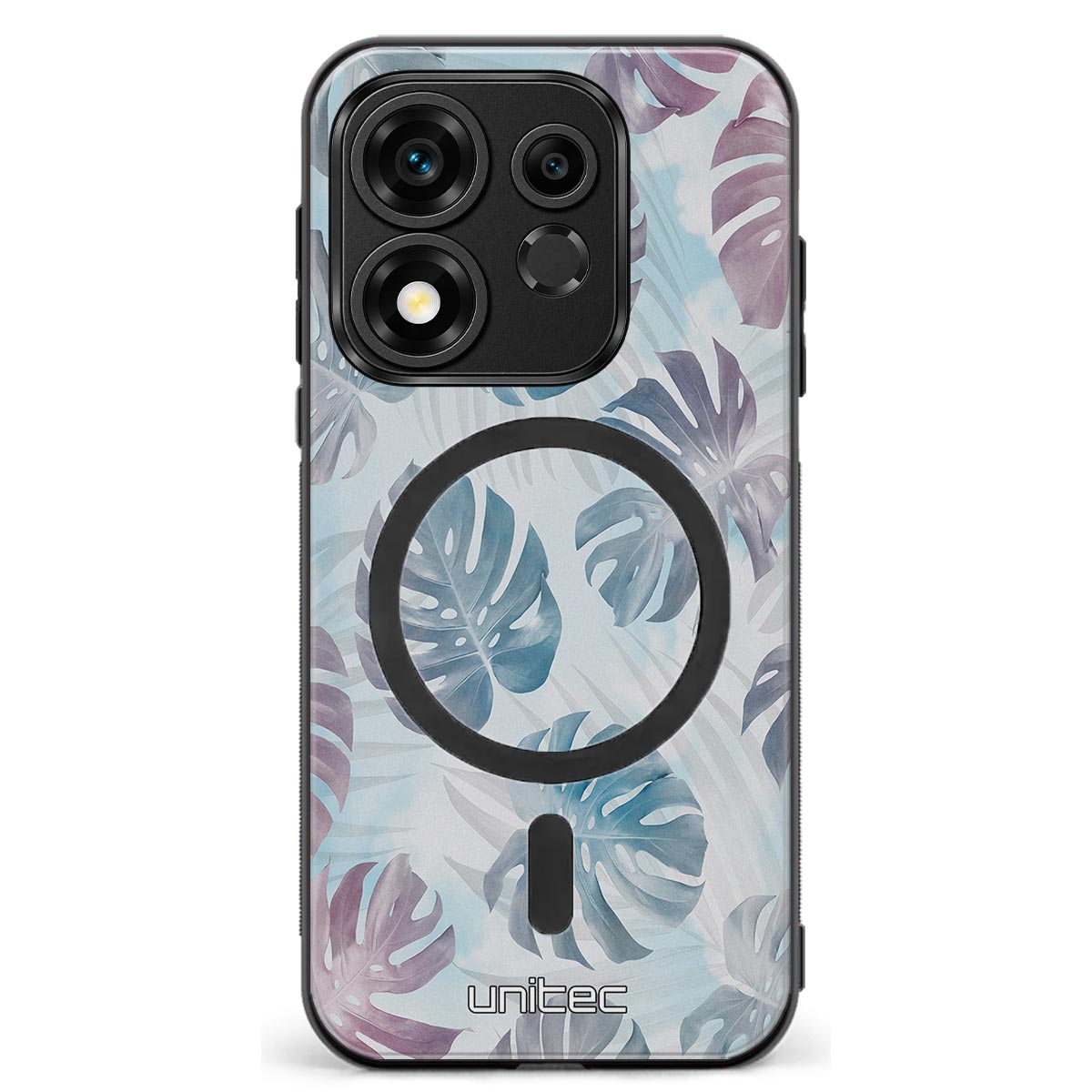 Honor 600 Smart kukka suojakuoret - Monstera Texture