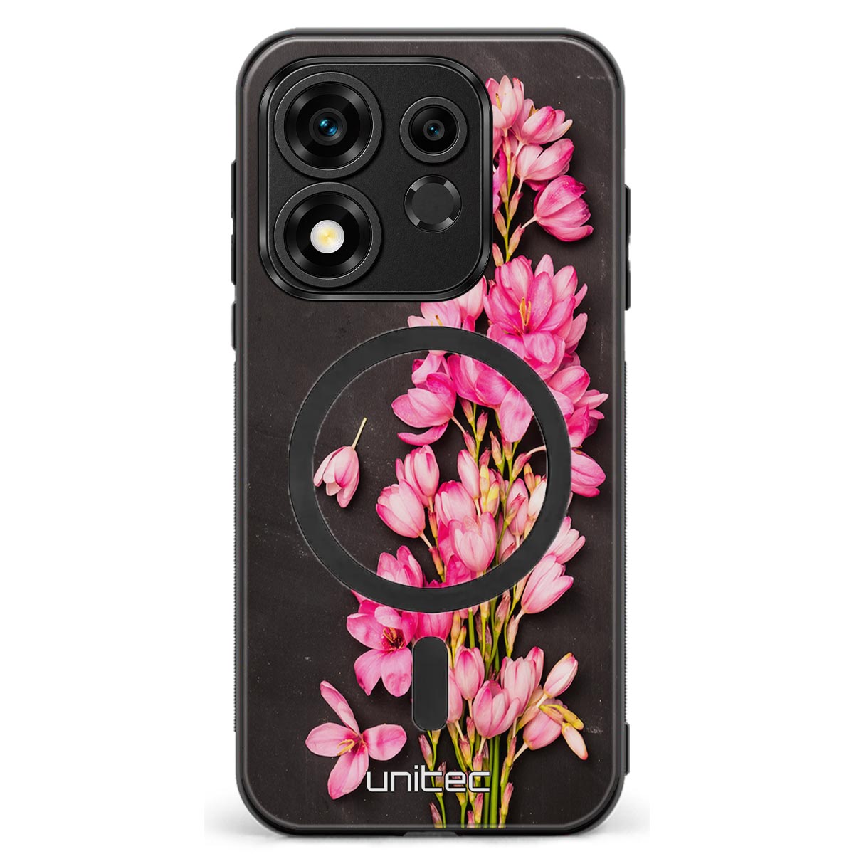 Honor 600 Smart kukka suojakuoret - Pink Flowers
