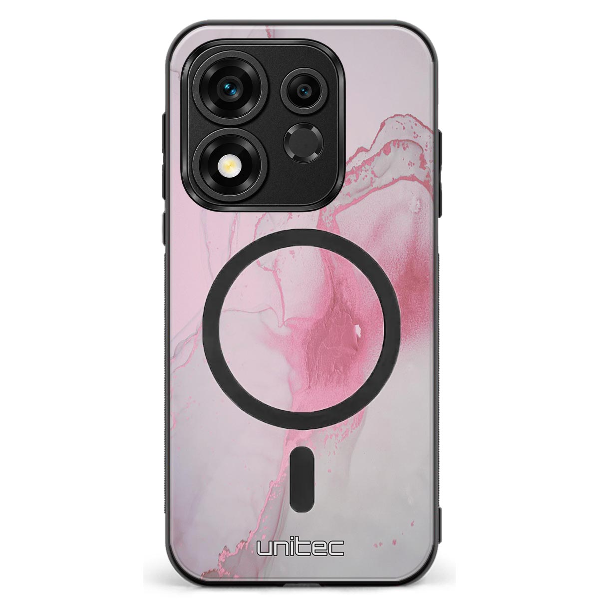 Honor 600 Smart marmori suojakuoret - Pink Pok Rie