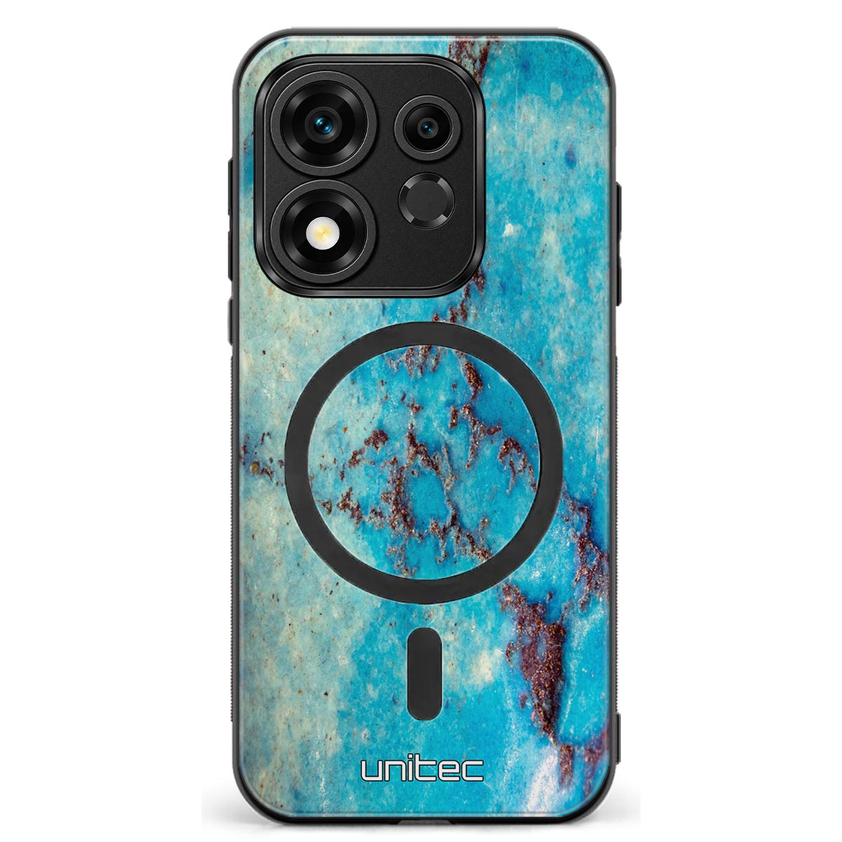 Honor 600 Smart marmori suojakuoret - Turquoise Marble