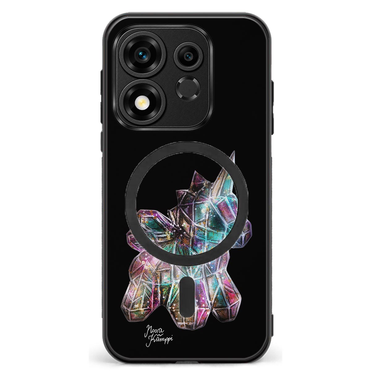 Honor 600 Smart unicorn suojakuoret - Musta - Noora Kämppi